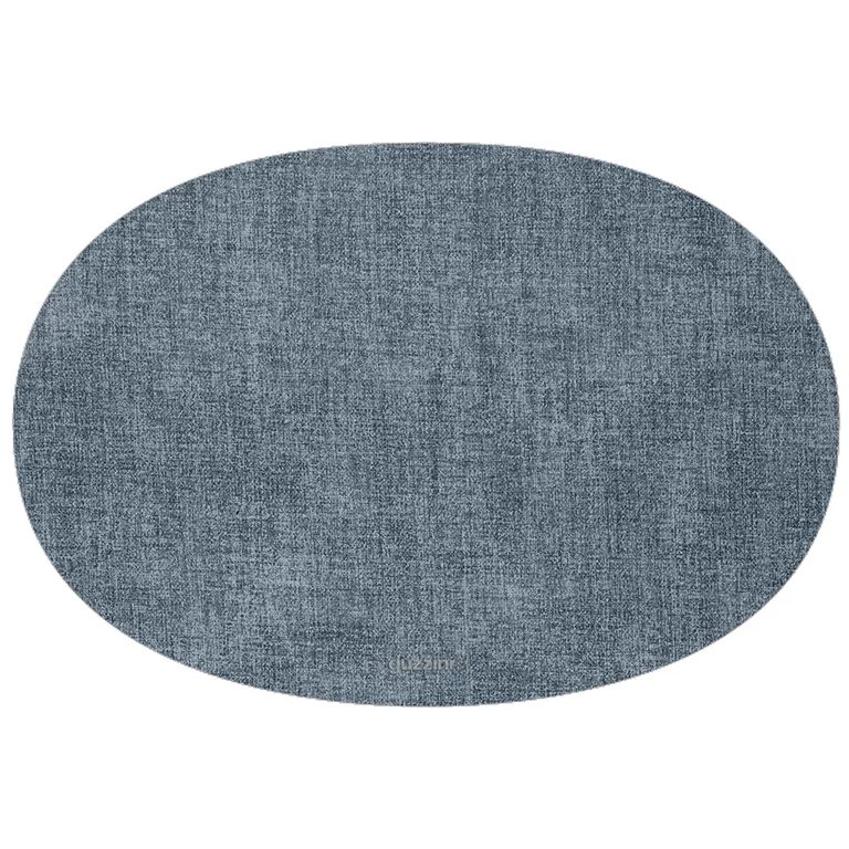 Салфетка подстановочная овальная двухсторонняя "Ткань"/ Fabric, синяя